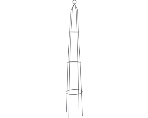 Levin metalen obelisk, 23x23x150 cm, zwart