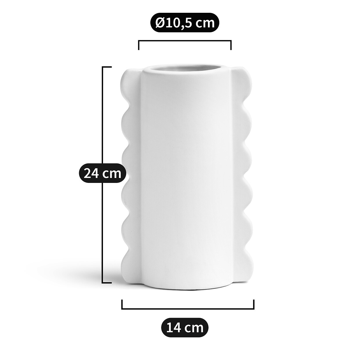 LA REDOUTE INTERIEURS<br>Vaso de barro Alt.24,5 cm, Caldero