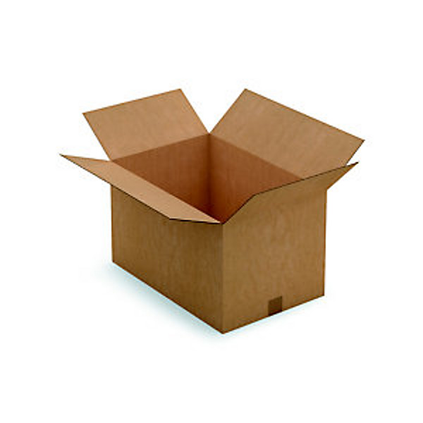 RAJA Caisse américaine carton simple cannelure - L. Int. 54 x l.36 x h.32 cm - Kraft brun - Lot de 20
