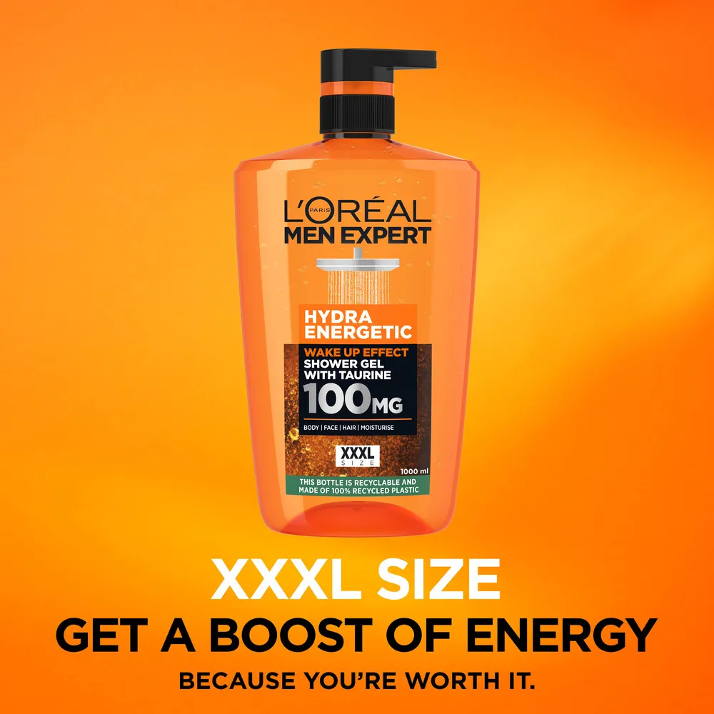 L'Oréal Paris Men Expert Hydra Energetic Shower Gel - 1000 ml.