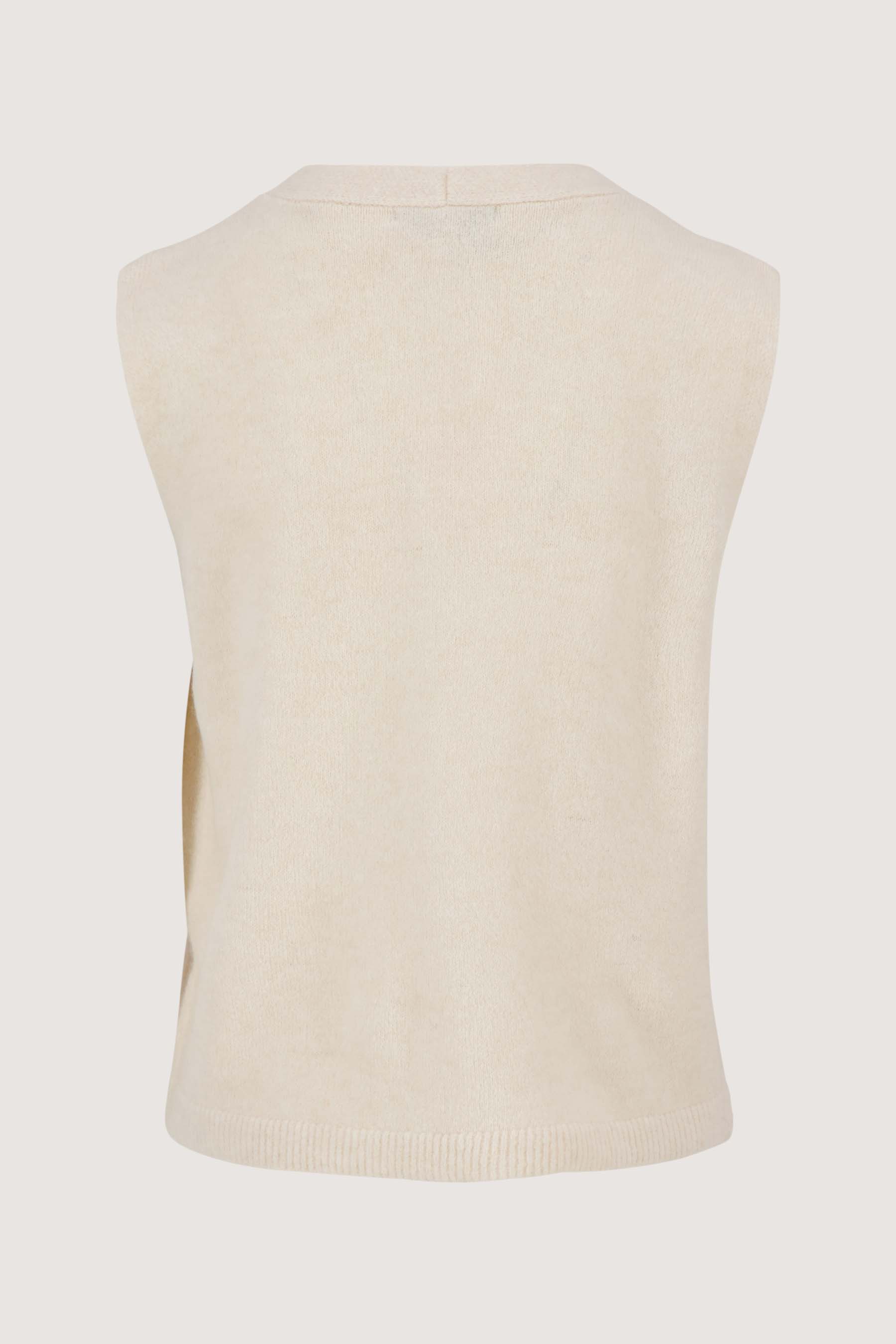 gebreid gilet met leuke knopen