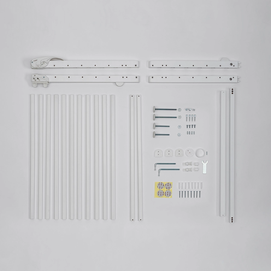reer Klemm- und Schraubgitter Baukasten, weiß 63-106 cm