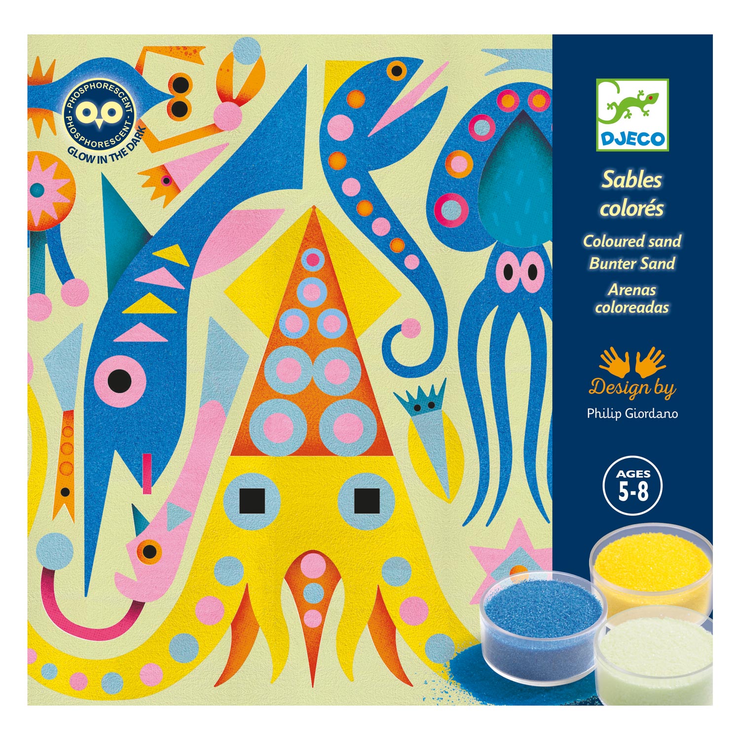 Djeco Glow in the Dark Zand Zeedieren