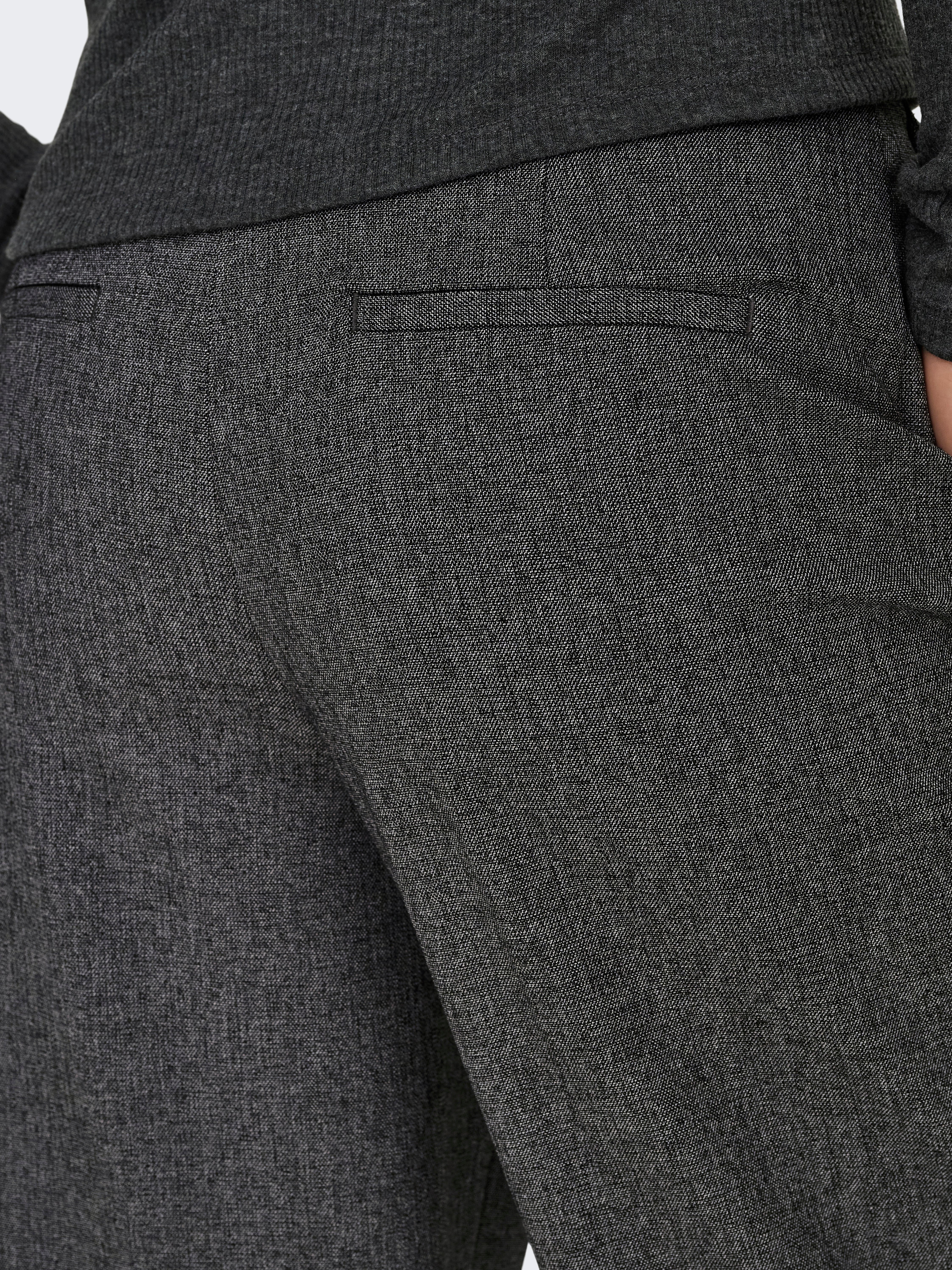 JDYBLOOM Hohe Taille Verjüngt Hose mit weitem Beinschnitt Black
