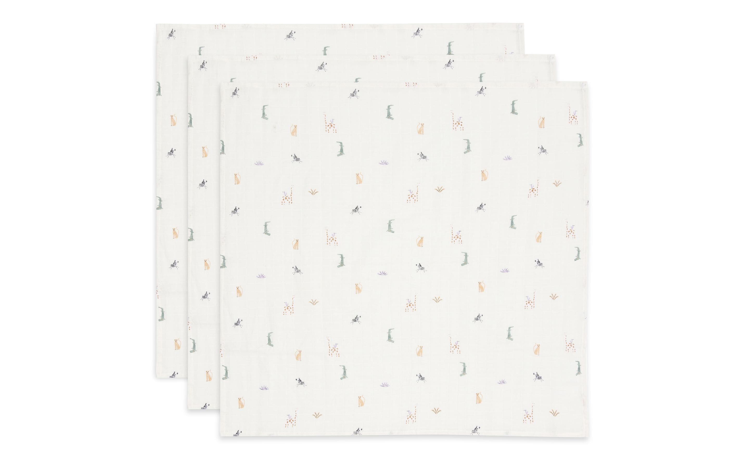 Mulltuch Nuscheli 3er Set Jungle Jambo 70 cm x 70 cmMultifunktionale Spucktücher