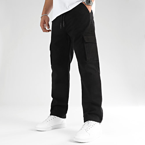 Pantalon Cargo Large Avec Poches 2932 Noir