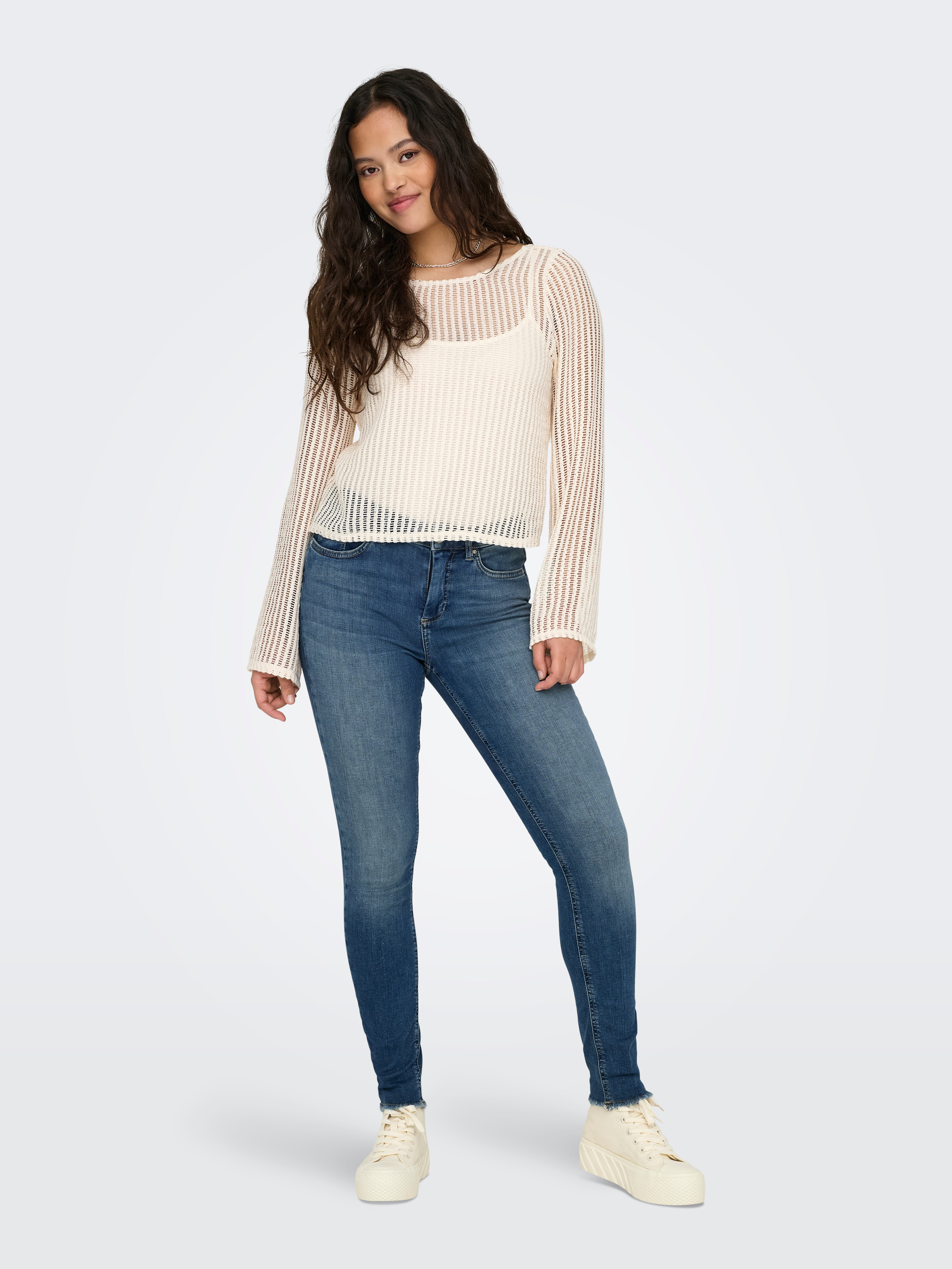 ONLBLUSH Mittlere Taille Skinny Fit Jeans Special Blue Grey Denim