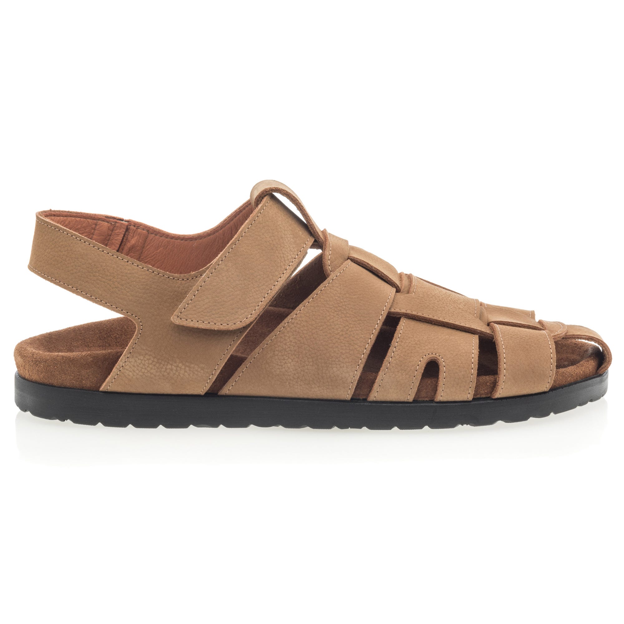 Sandales Homme en cuir beige