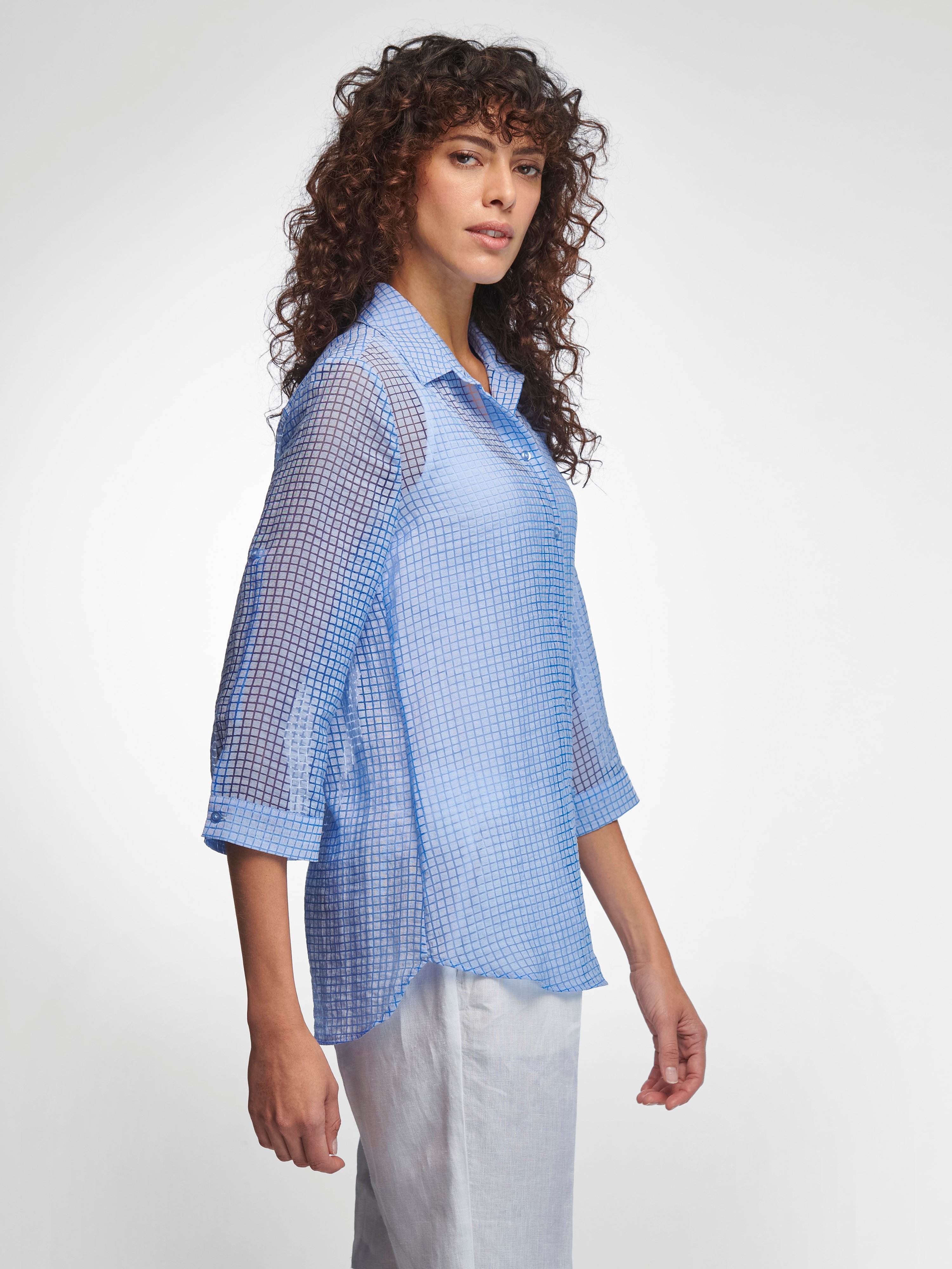 Long-Bluse mit 3/4-Arm