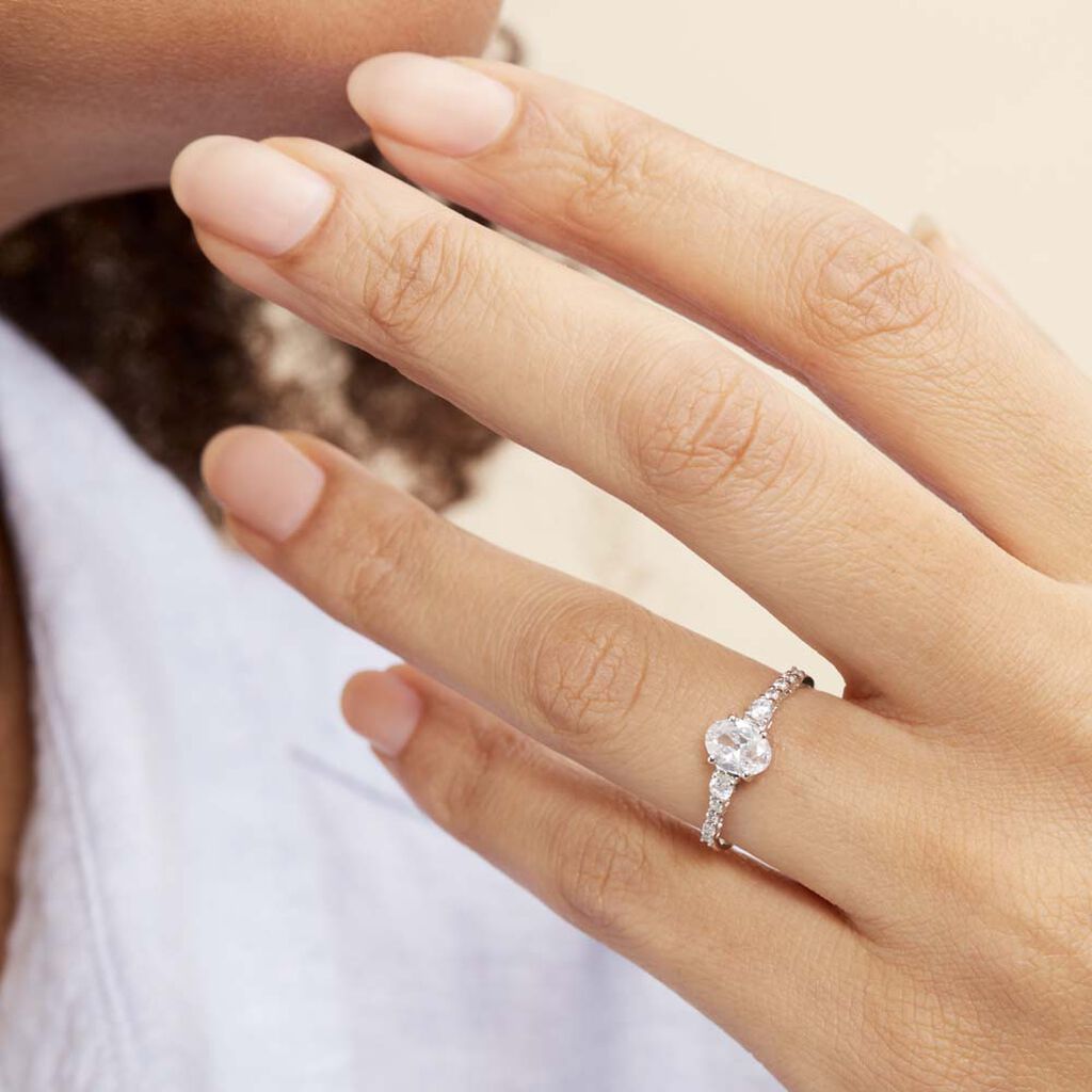 Bague Or Blanc Peadar Oxyde De Zirconium