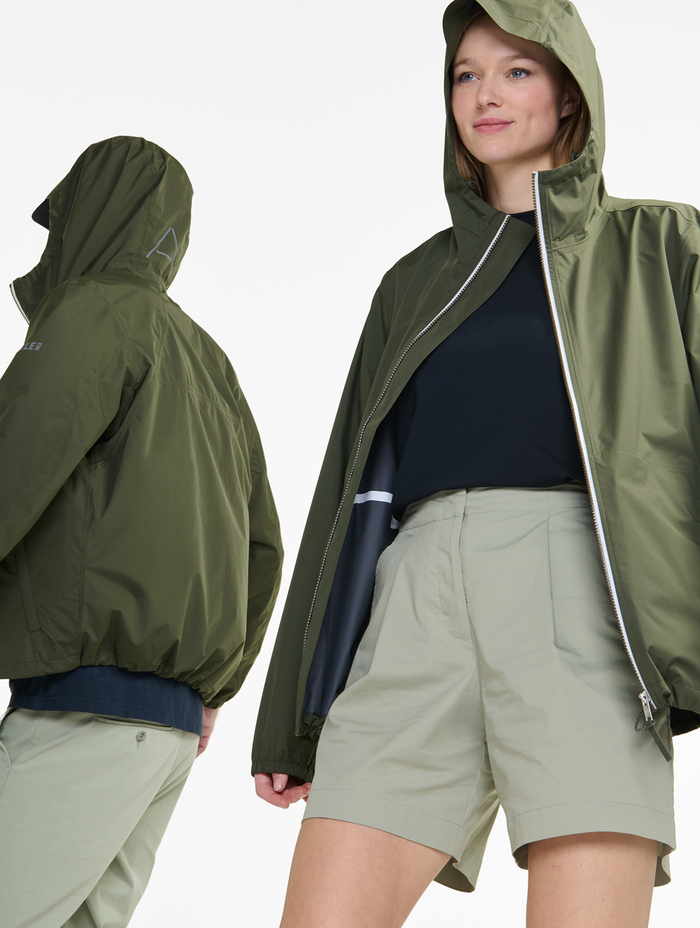 Rainpack 70 : Imperméable mixte coupe-vent MTD , court et pliable AVOCAT