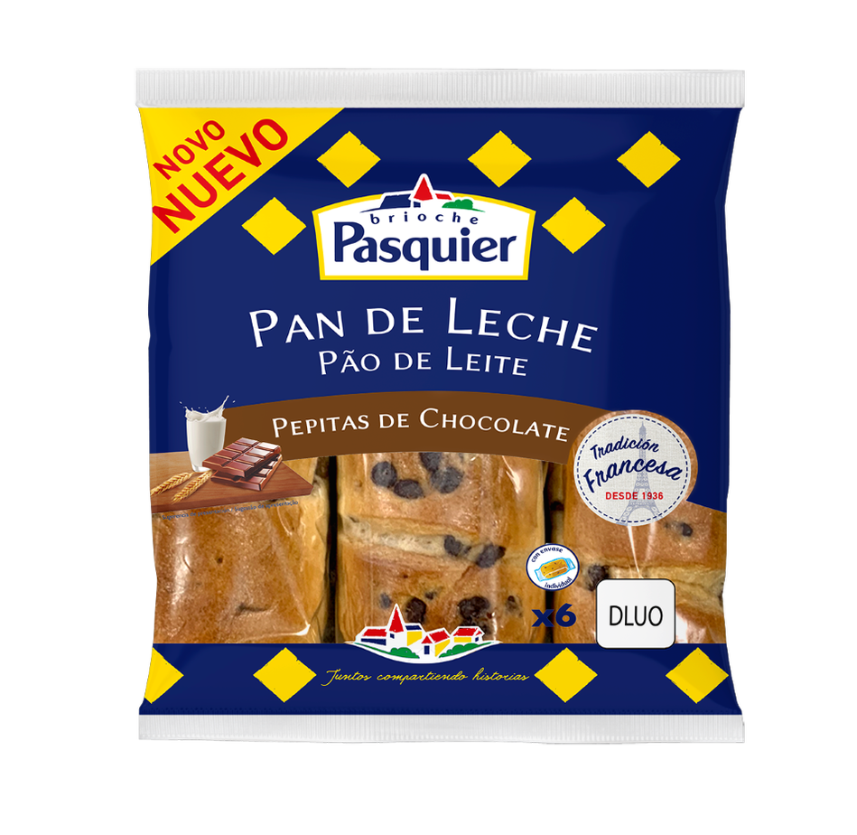 PAO DE LEITE BRIOCHE PASQUIER PEPITAS CHOCOLATE 210 G