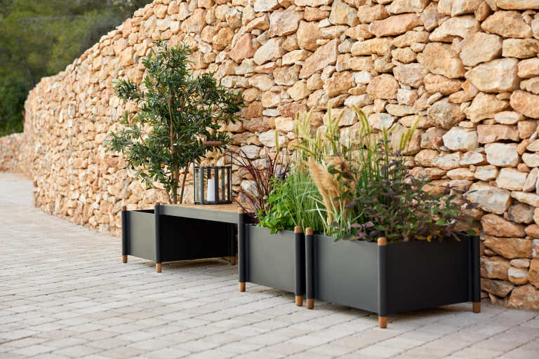 Cane-Line Sticks plantenbak 57x57 Sand