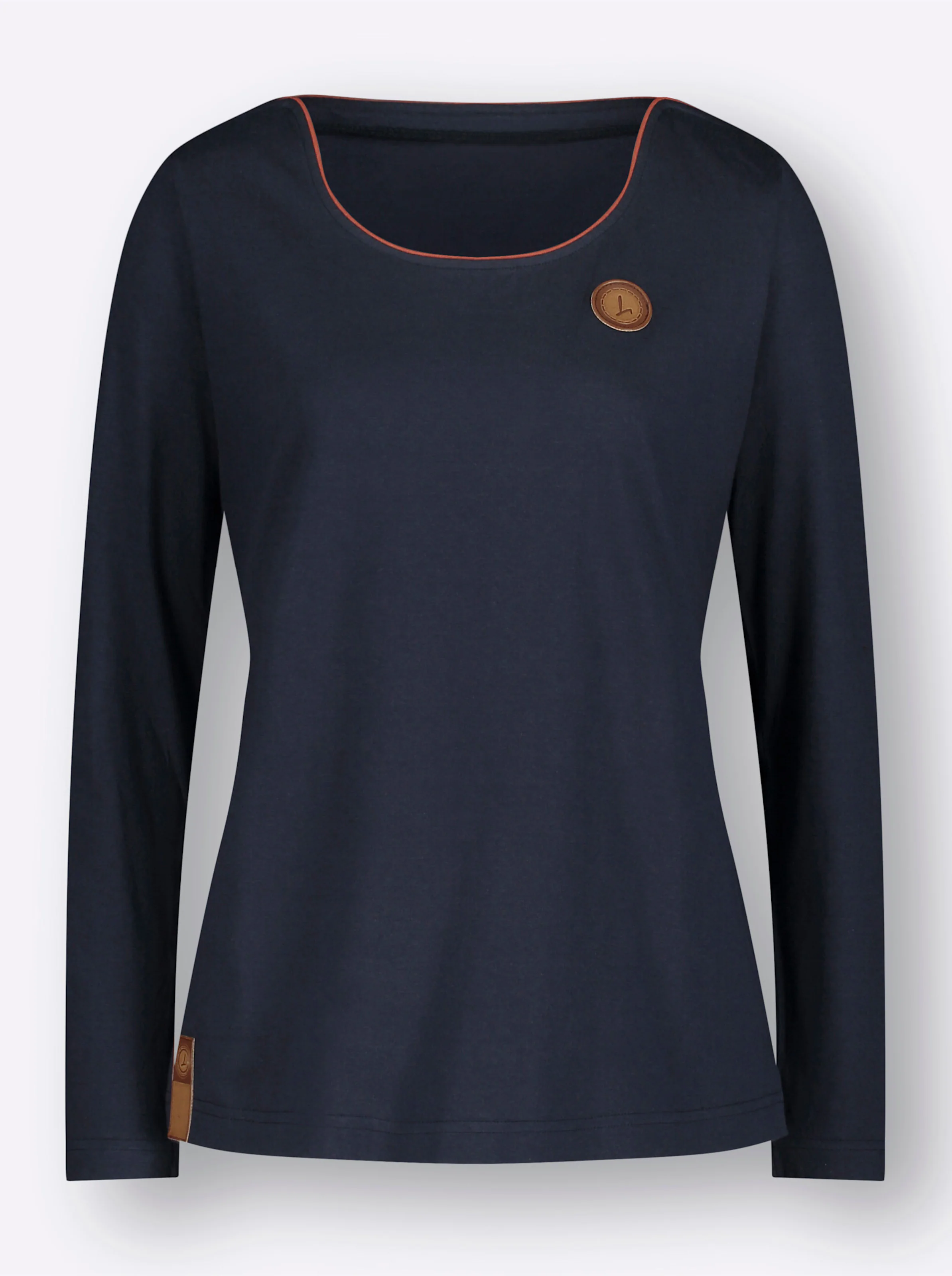 Langarmshirt in marine