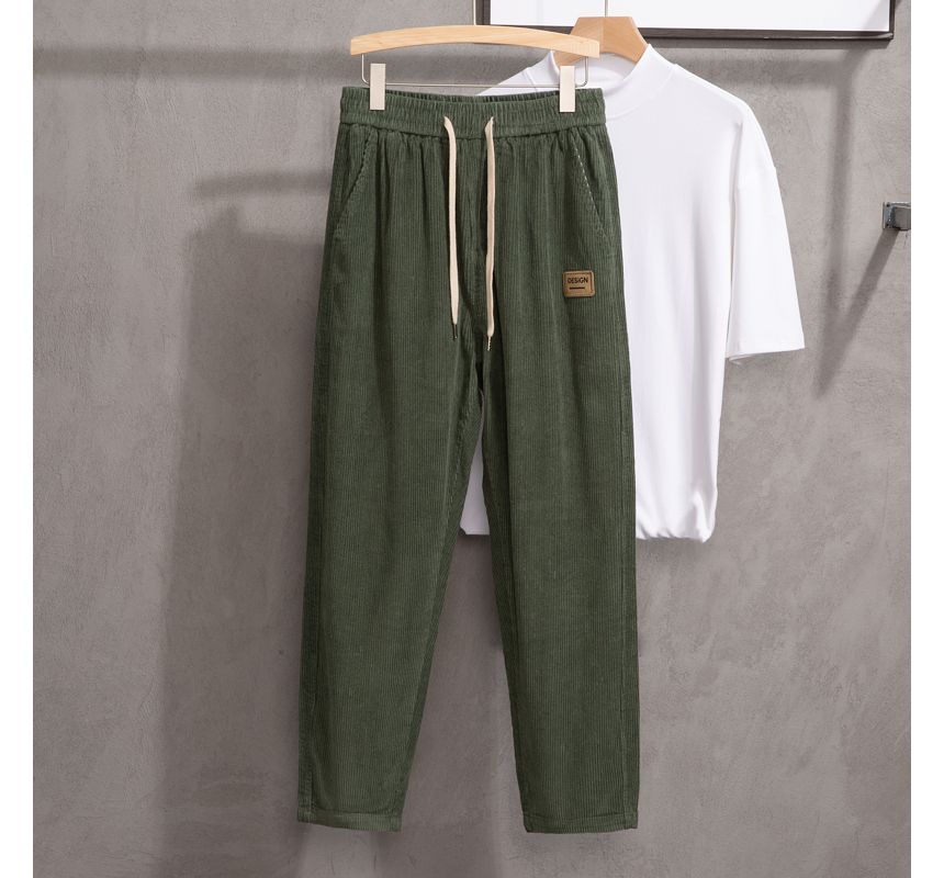 Filmas - Corduroy broek met trekkoordtaille en rechte pijpen
