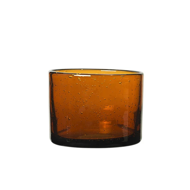 Ferm Living - Oli Wasserglas, H 6 cm, recycelt amber