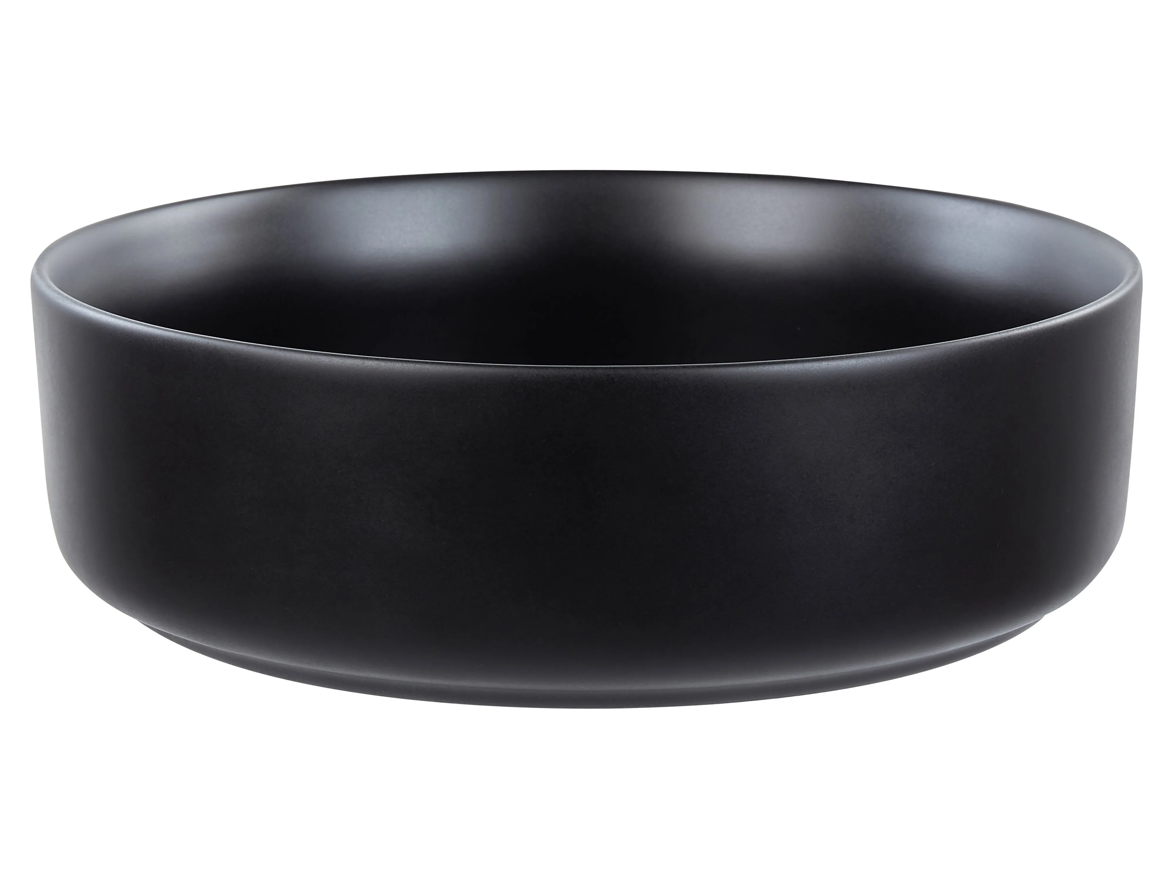 Wastafel voor aanrechtblad CALIG ⌀ 36 cm Keramiek Zwart