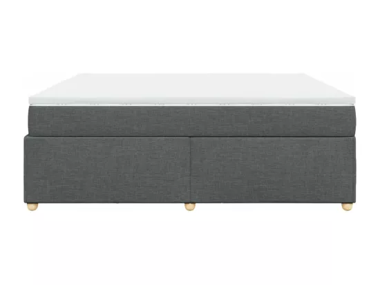 Sommier à lattes de lit avec matelas Gris foncé 180x200cm Tissu