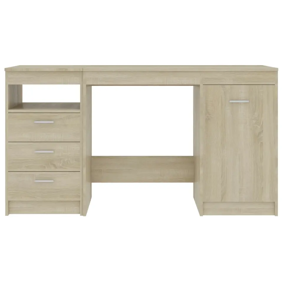 vidaXL - Bureau - Bruin - Bewerkt hout