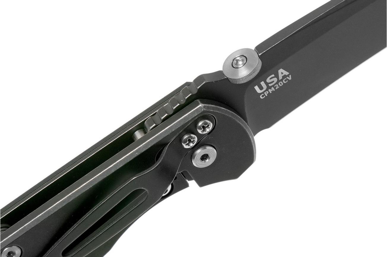Rick Hinderer FireTac Recurve DLC Battle Black, Black G10 zakmes, Rick Hinderer design