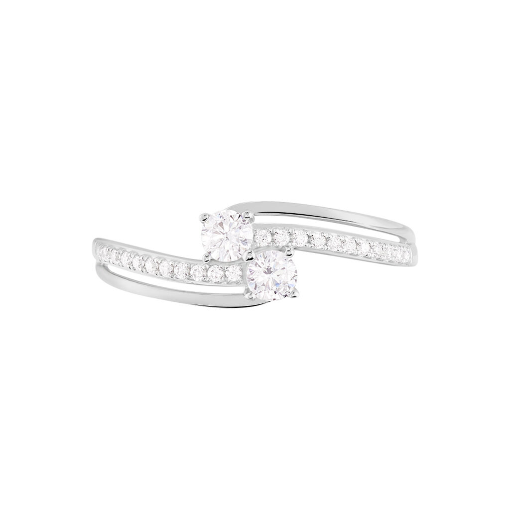 Bague Clarina Or Blanc Oxyde De Zirconium
