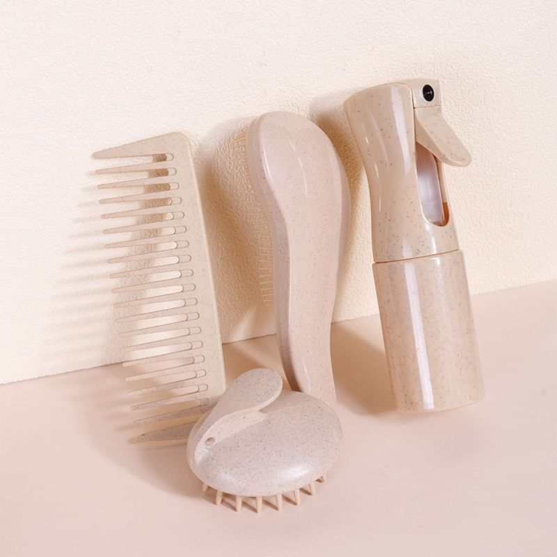 Fondes - Haarkam / Haarborstel / Sprayfles / Hoofdhuidmassager / Set