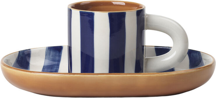 ferm LIVING Milu Snack Set - Blue Striber/tern