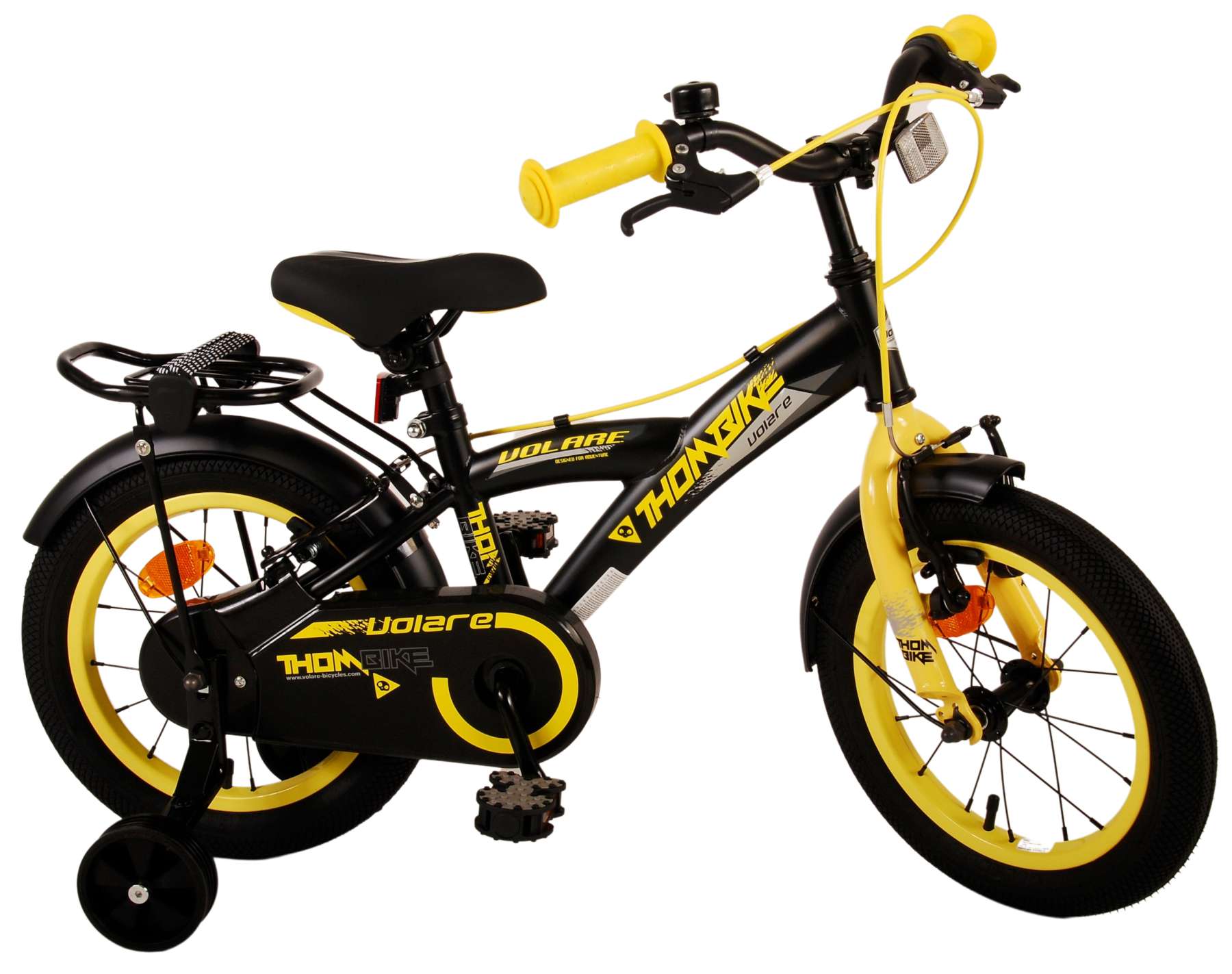 TPFSports Thombike Kinderfahrrad - Jungen - 14 Zoll - Rücktritt + Handbremse - Schwarz/Blau