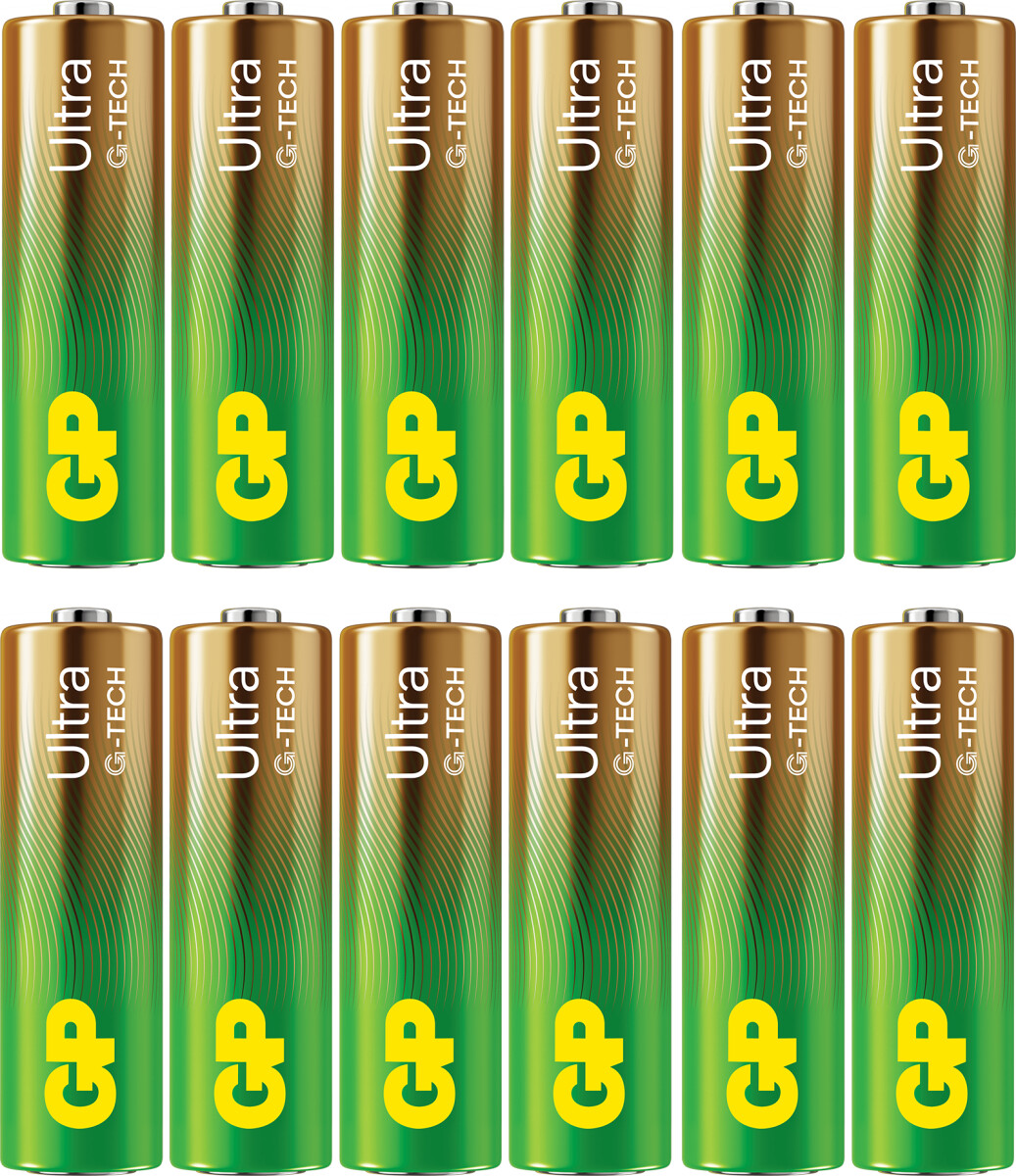 Gp - Ultra Alkaline Aa Batterier - 15Au Lr6 1,5V - 12 Stk