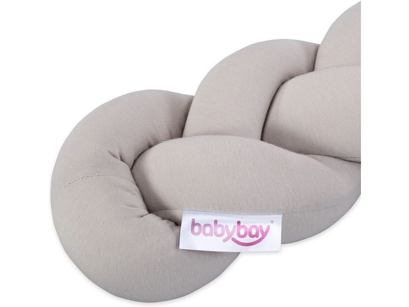 babybay Nestschlange geflochten Beige 200 cm Weiche Nestchenschlange für Kinderbetten