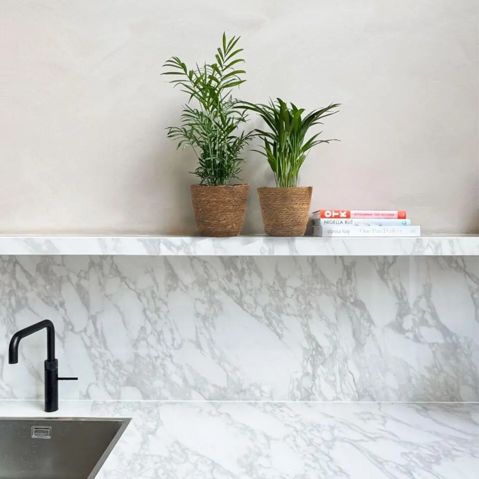 Kleine Dypsis en Chamaedorea - Mix van 2 met mand - Hoogte 25-40cm - ⌀12cm