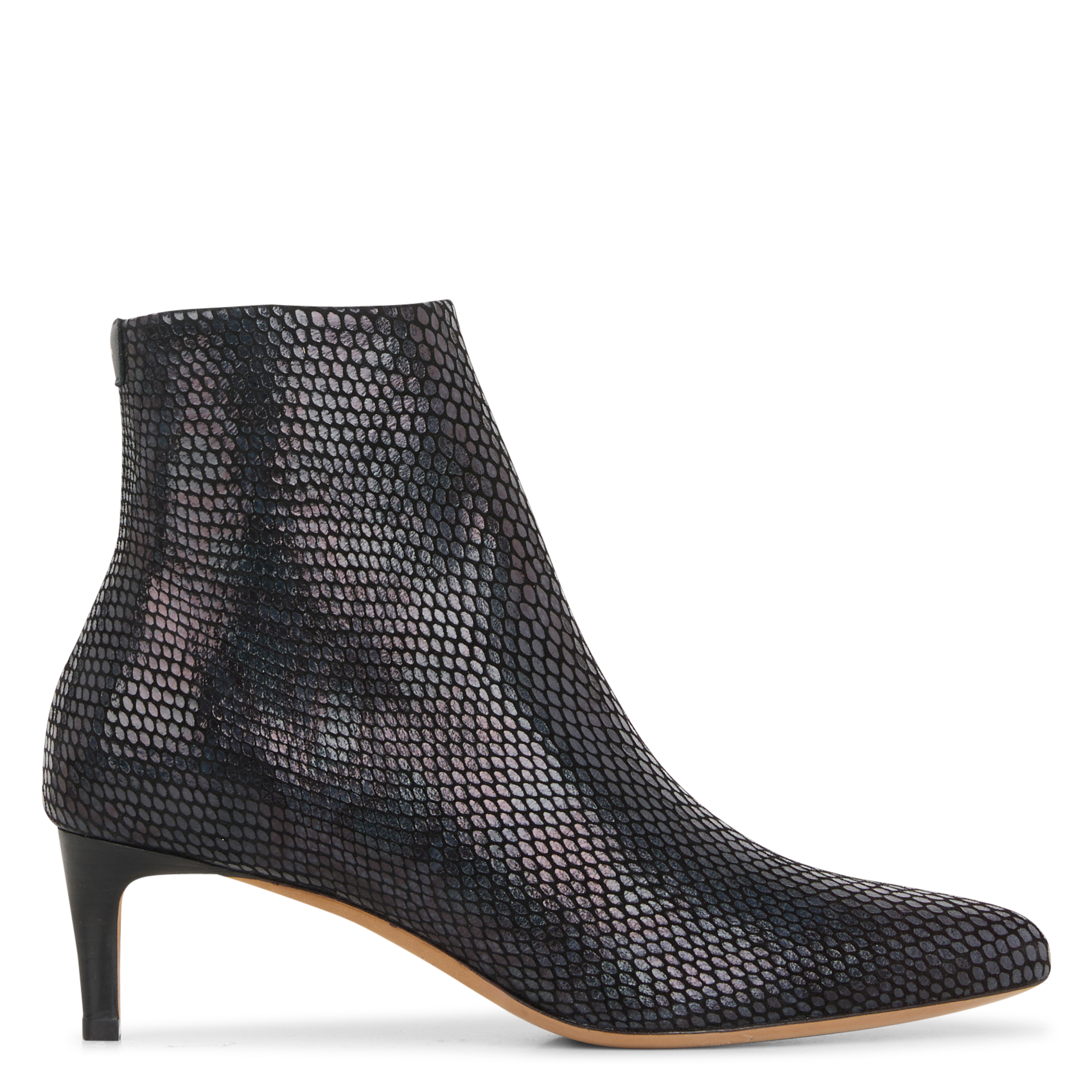 MARA - Bottines à talon en cuir| Noir