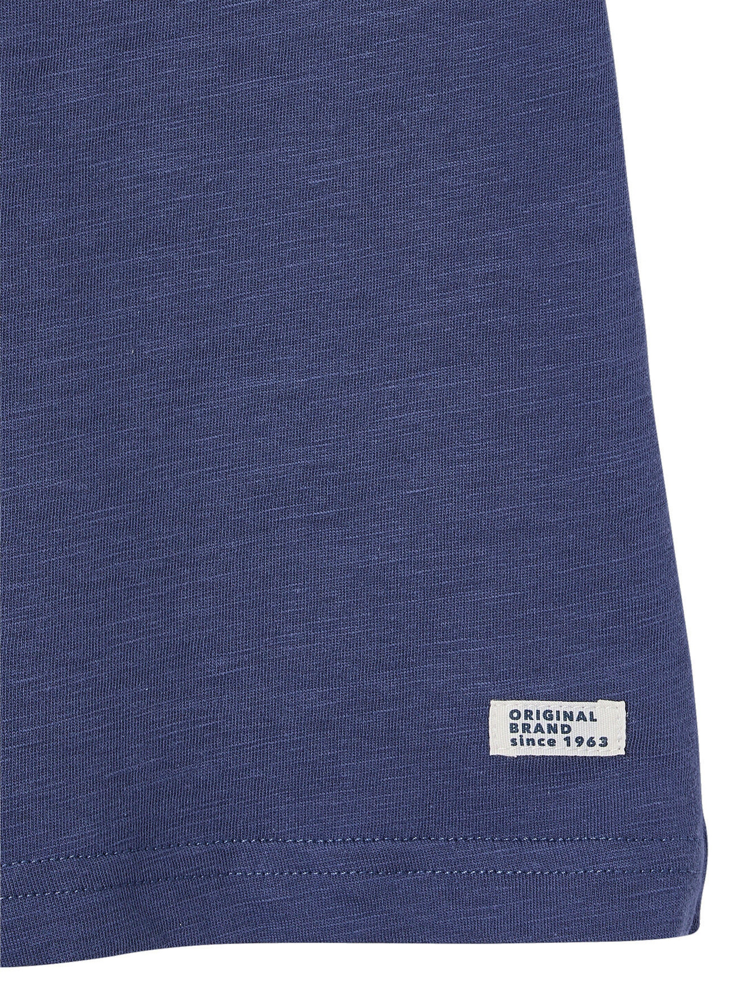 Vertbaudet Jungen Henley-Shirt mit Recycling-Baumwolle BASIC schieferblau