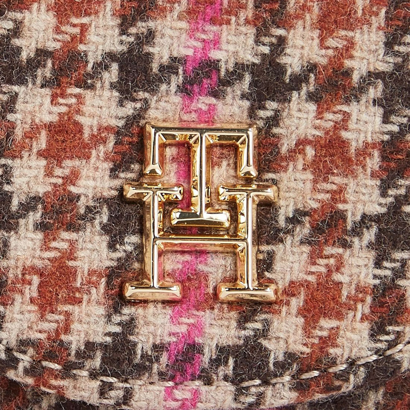 Tommy Hilfiger Portefeuille Tommy Life pied-de-poule multicolore - 10x11 cm
