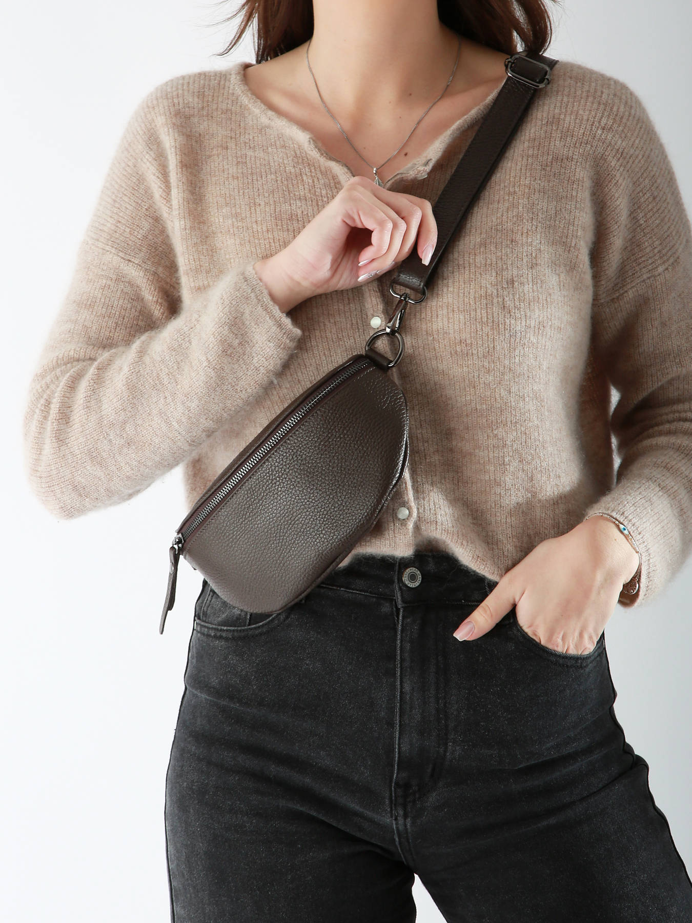Sac banane Caviar cuir MILANO