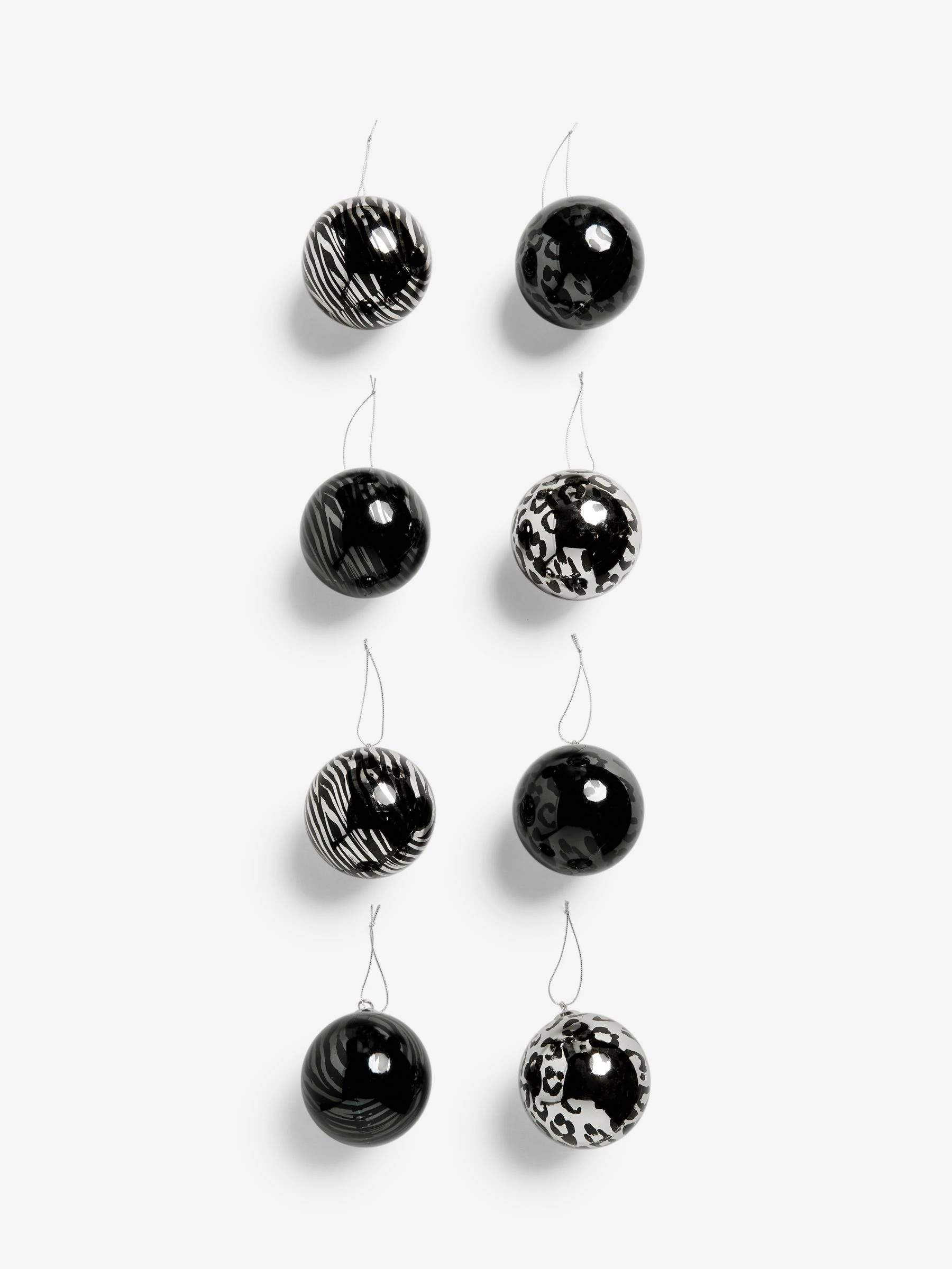 Set van 8 onbreekbare kerstballen