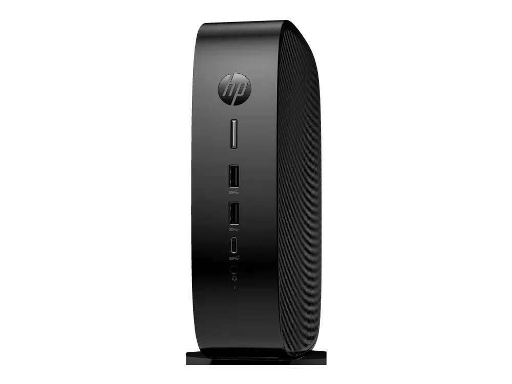 HP Elite t755 - Tynd klient - SFF 1 x Ryzen Embedded V2546 / op til 3.95 GHz - RAM 8 GB - SSD 256 GB - NVMe - Radeon Graphics - Gigabit Ethernet - Win 10 IoT Enterprise 2021 LTSC - skærm: ingen - tastatur: dansk