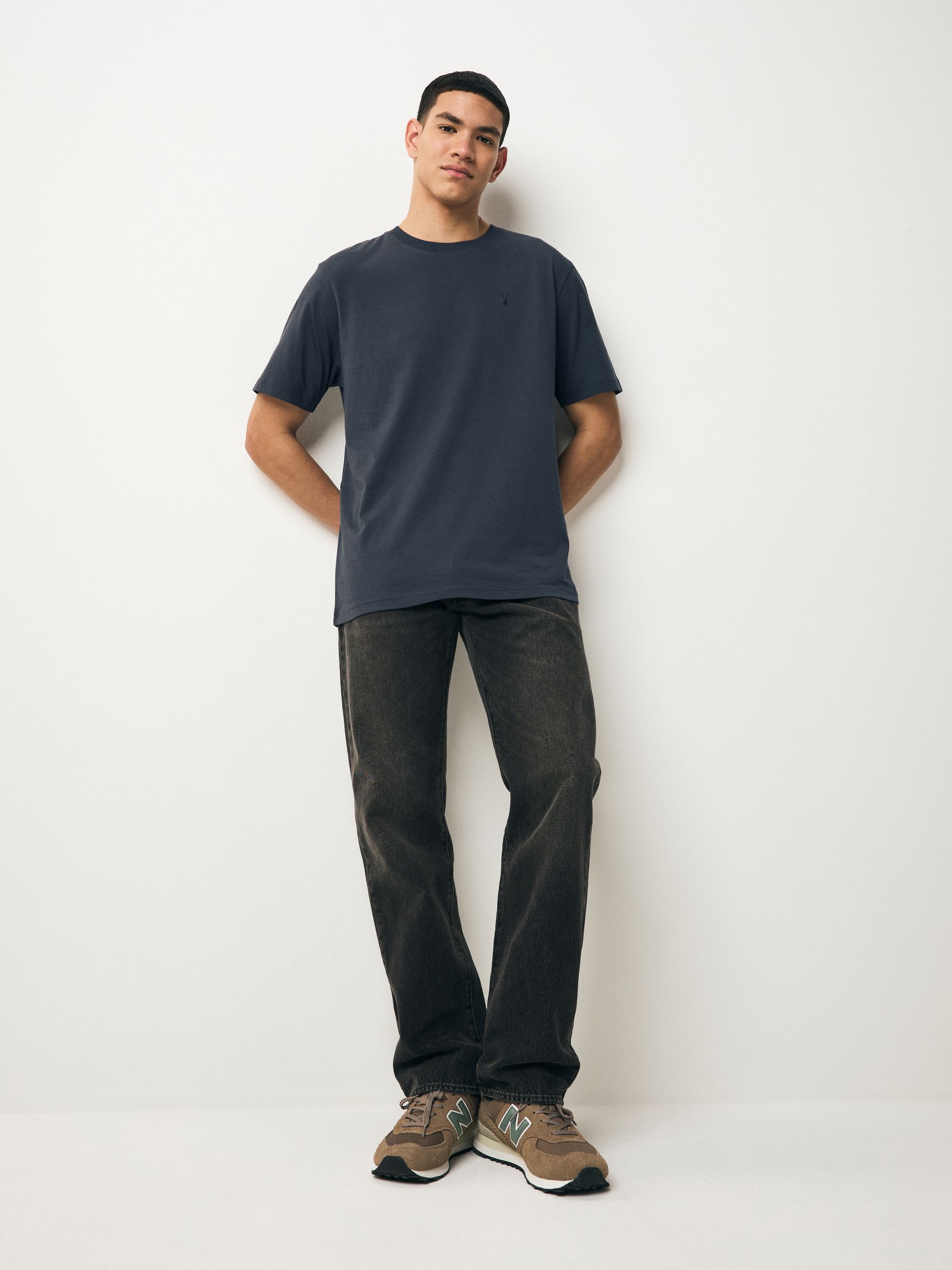Grijs/roze/ecru/groen - Normale Pasvorm - Verpakking met 4 T-shirts