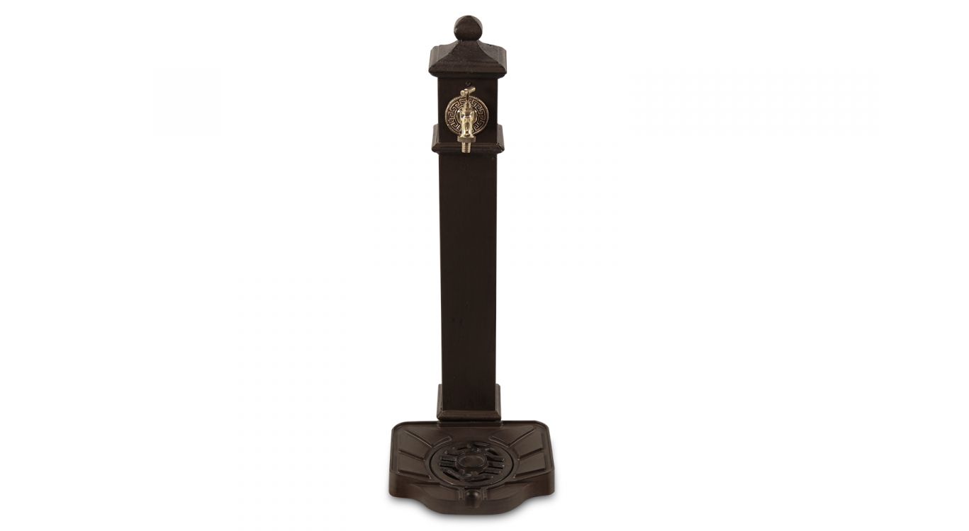 Fontaine de jardin aluminium-métal marron 33x29x80cm