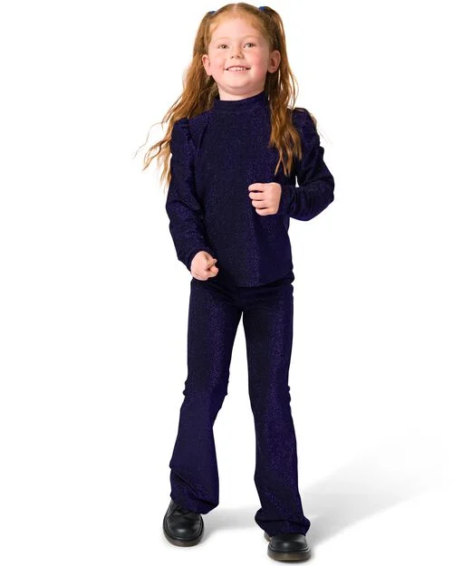 legging fille à paillettes violet