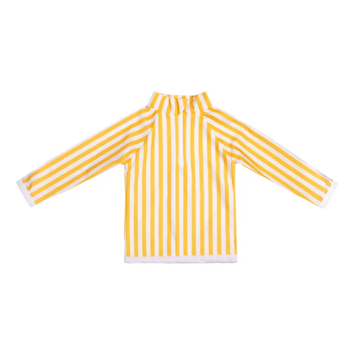 Juillet Juillet T-Shirt Anti-UV Matière Recyclée Rayé | Jaune