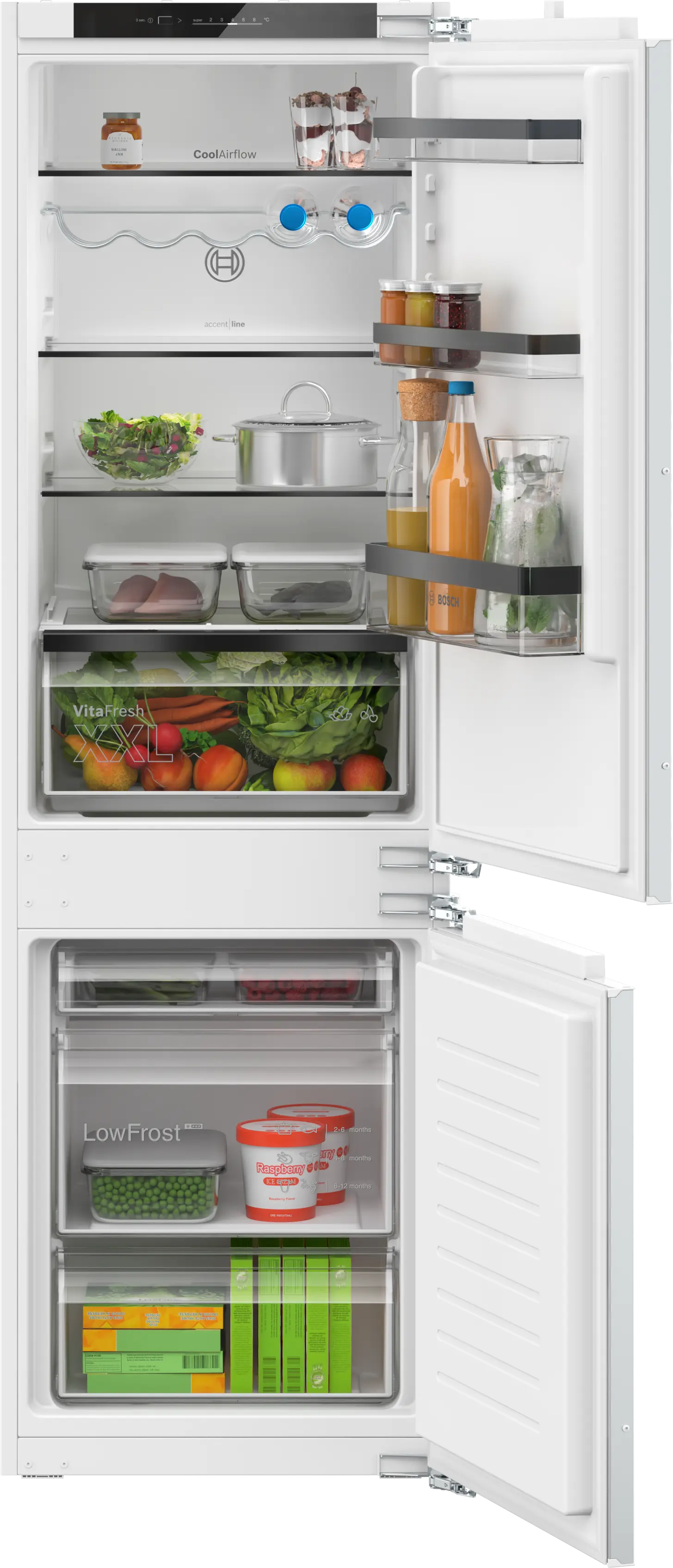 Serie 4 Inbouw koel-vriescombinatie 177.2 x 54.1 cm Vlakscharnier