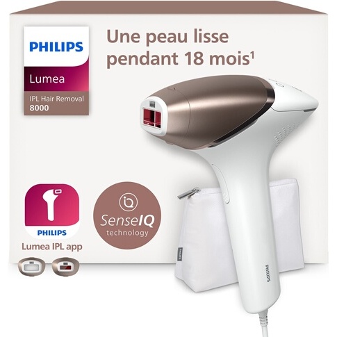 Epilation semi-définitive Philips Lumea série 8000 SenseIQ BRI945