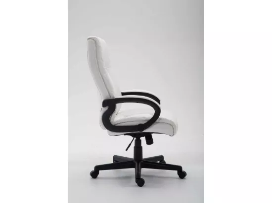 Chaise de bureau - Similicuir & Noir - Blanc - XL Sparta