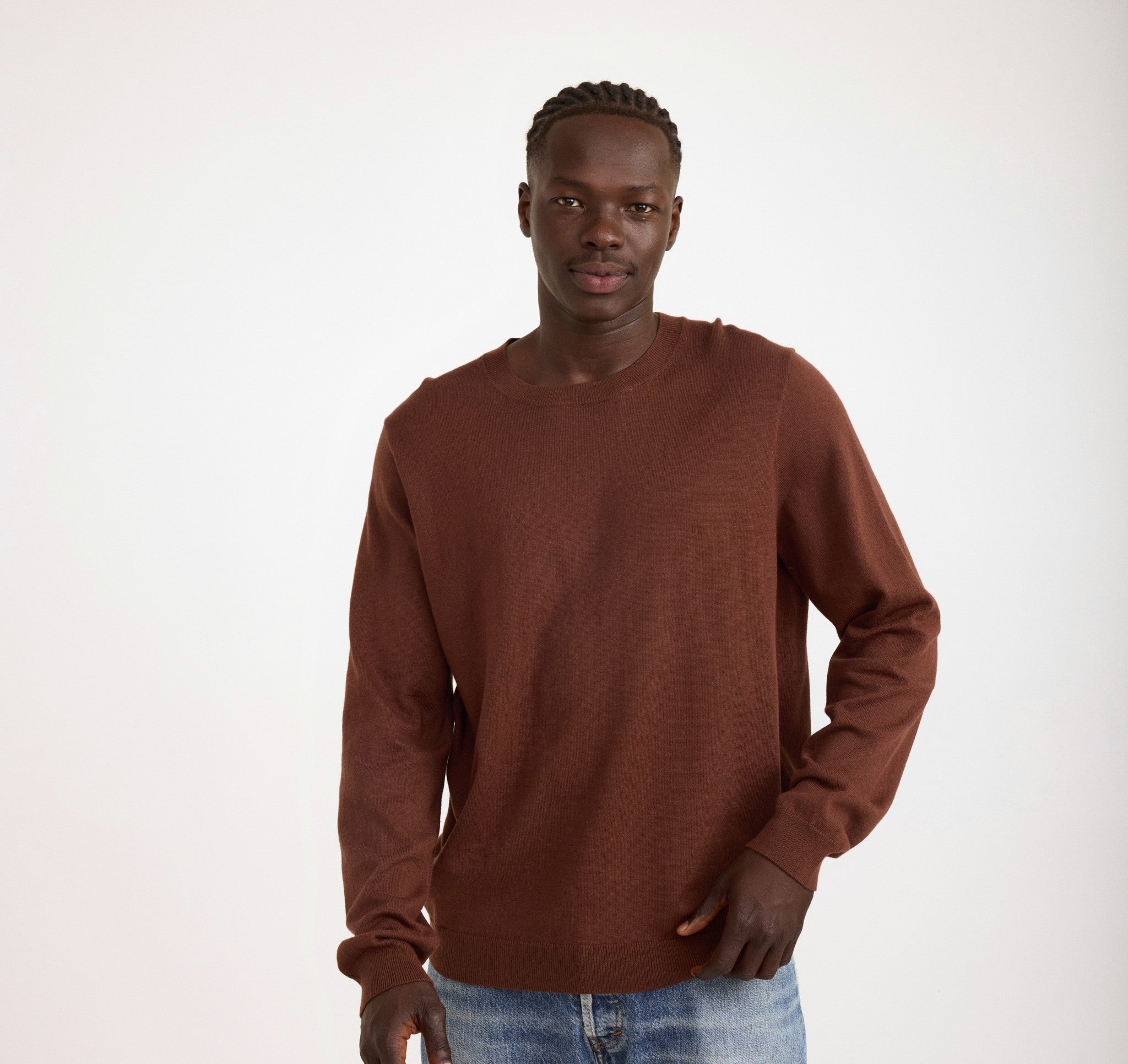 COTTON<br>Soft Knit Crewneck Sweater