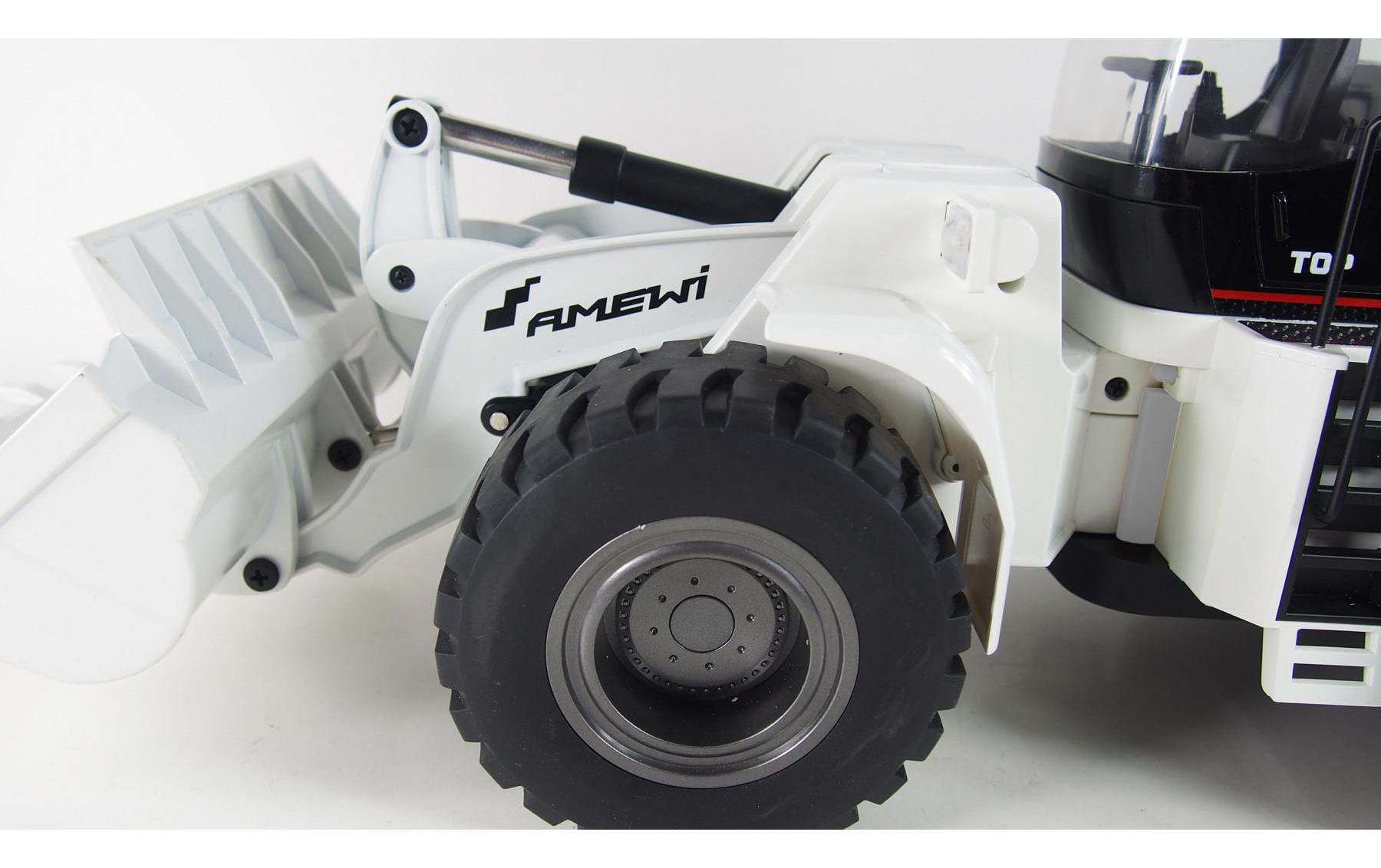 Radlader G483E V3 Weiss, 1:14, RTR<br>Voll funktionsfähiger RC Bagger mit vielen Metallteilen