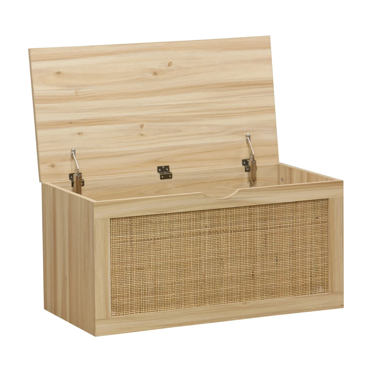 Pegane Coffre de rangement - Pin & Rotin