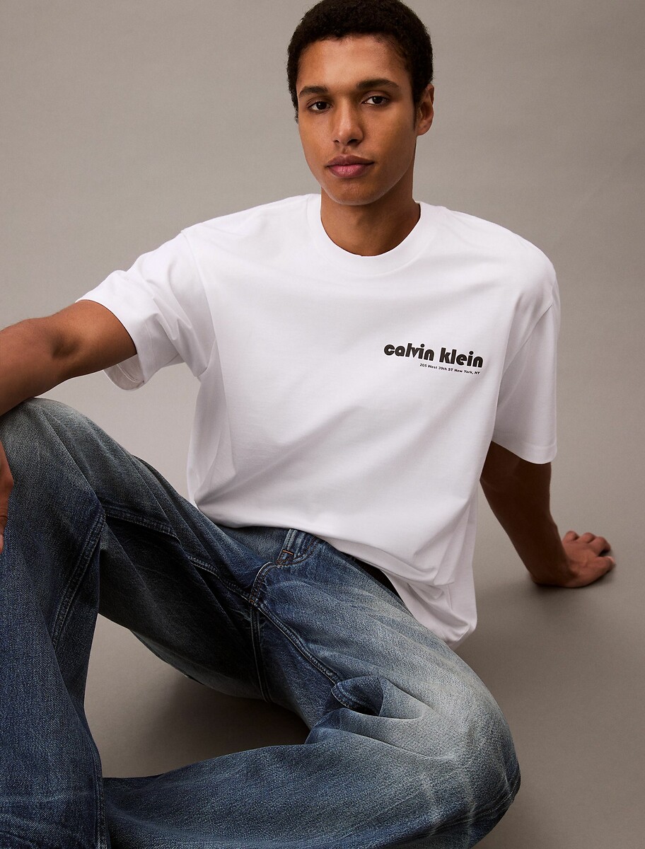 CALVIN KLEIN JEANS<br>Camiseta de manga comprida com logotipo