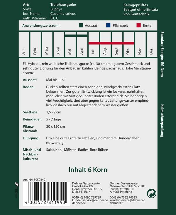 Dehner Premium Samen Treibhausgurke 'Euphya'