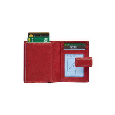 Porte-cartes super compact Dakota - rouge - label M
